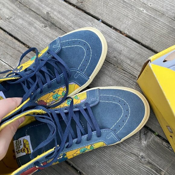 RARE The Beatles X Vans Sk8 High Yellow Submarine With Box Size 11 - Picture 3 of 16